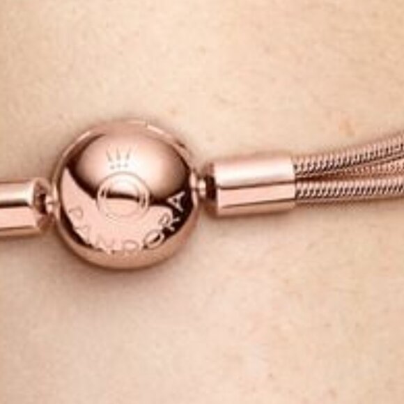 Pandora Rose Gold Moments Multi Snake Bracelet - 589338C00 NEW - Picture 3 of 5